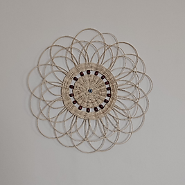 Boncuklu Çiçek Şekilli Duvar Süsü